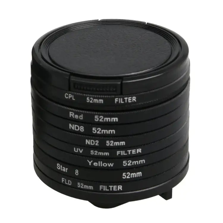 For GoPro HERO5 Sport Action Camera Proffesional 52mm Lens Filter(CPL + UV + ND8 + ND2 + Star 8 + Red + Yellow + FLD / Purple) & Waterproof Housing Case Adapter Ring - Action King