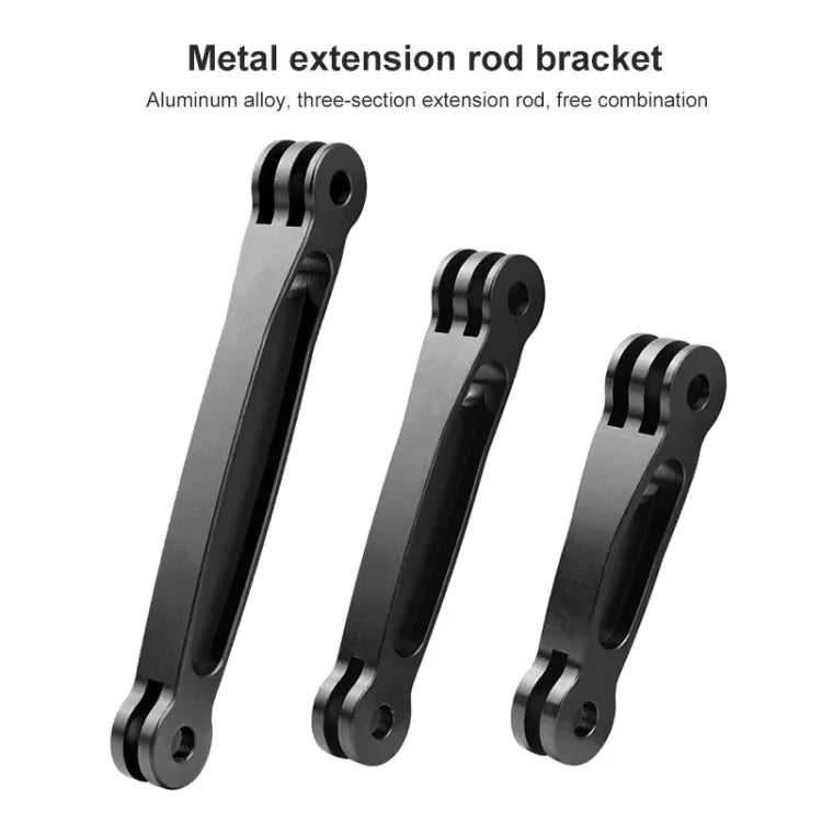 Joint Aluminum Extension Arm Grip Extenter for GoPro, Insta360, DJI and Other Action Cameras, Length: 8.8cm - Action King