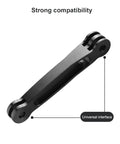 Joint Aluminum Extension Arm Grip Extenter for GoPro, Insta360, DJI and Other Action Cameras, Length: 8.8cm - Action King