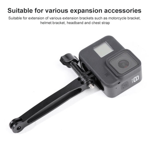 Joint Aluminum Extension Arm Grip Extenter for GoPro, Insta360, DJI and Other Action Cameras, Length: 8.8cm - Action King