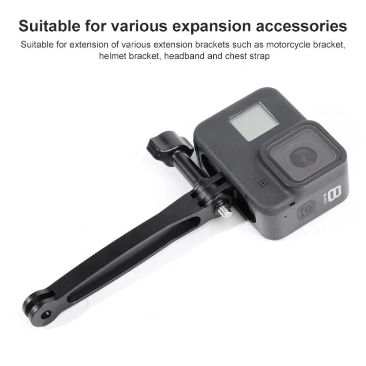 Joint Aluminum Extension Arm Grip Extenter for GoPro, Insta360, DJI and Other Action Cameras, Length: 8.8cm - Action King