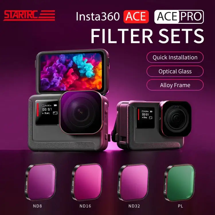 For Insta360 Ace / Ace Pro STARTRC 4 in 1 ND8 ND16 ND32 Camera Lens Filter - Action King