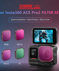 For Insta360 Ace Pro 2 STARTRC 4 in 1 PL ND8 ND16 ND32 Camera Lens Filter - Action King