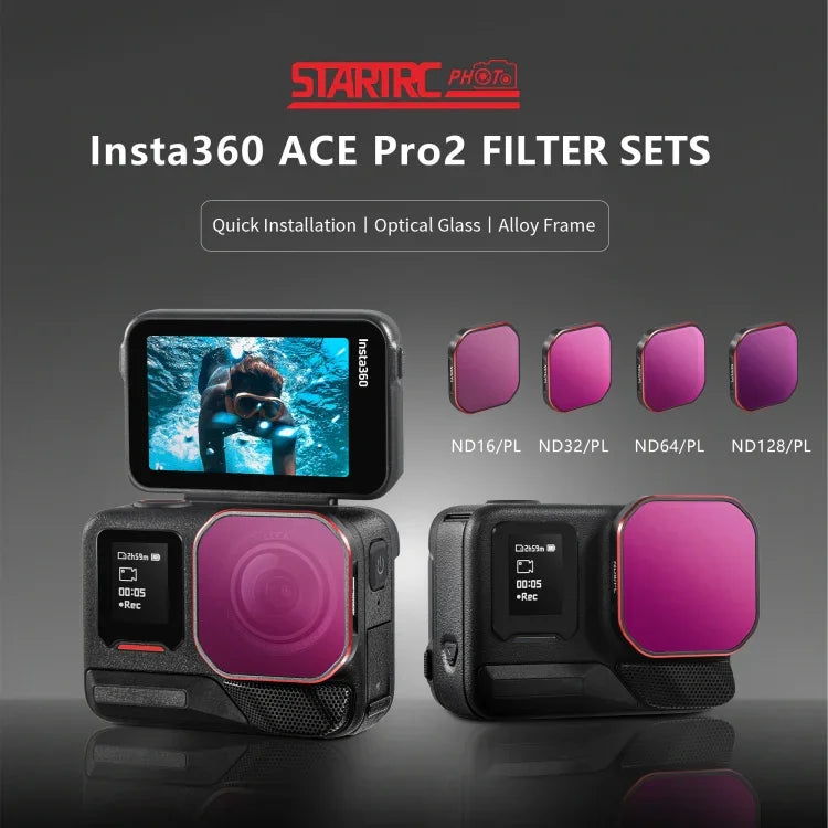 For Insta360 Ace Pro 2 STARTRC 4 in 1 ND16PL ND32PL ND64PL ND128PL Camera Lens Filter - Action King
