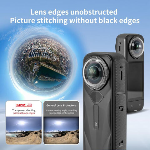 For Insta360 X5 STARTRC Slim Protective Lens Guad PC Lens Cover - Action King