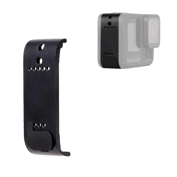PULUZ ABS Plastic Battery Side Interface Cover with Silicone Plug for GoPro HERO13 Black /12 Black /11 Black /10 Black /9 Black - Action King