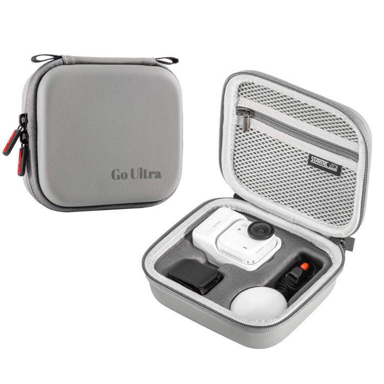 For Insta360 GO Ultra STARTRC Standard Portable Protective Box Diamond Texture PU Storage Bag - Action King