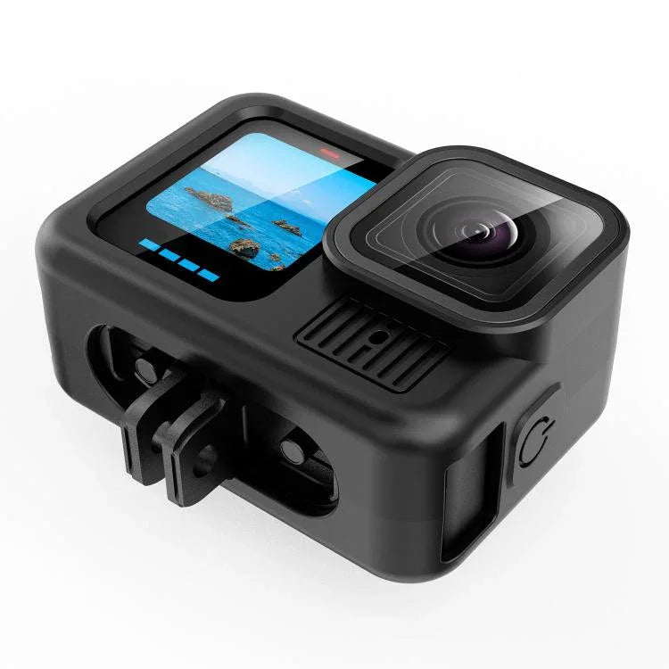 For GoPro HERO13 Black Silicone Protective Case Cover with Wrist Strap & Lens Cover - Action King