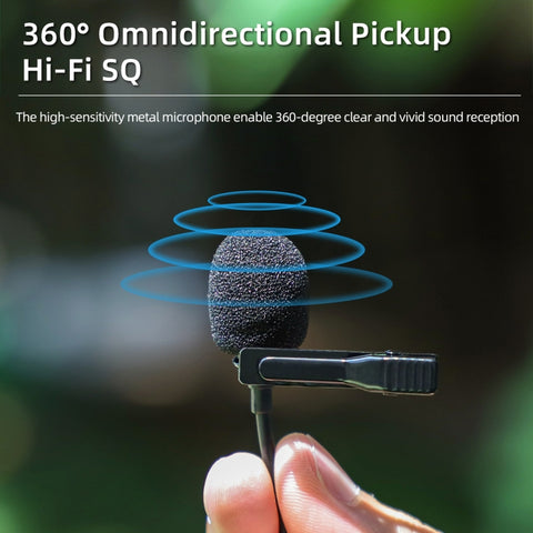 For Insta360 X4 Sunnylife Lavalier Clip Type-C Recording Microphone - Action King