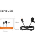 For Insta360 X4 Sunnylife Lavalier Clip Type-C Recording Microphone - Action King