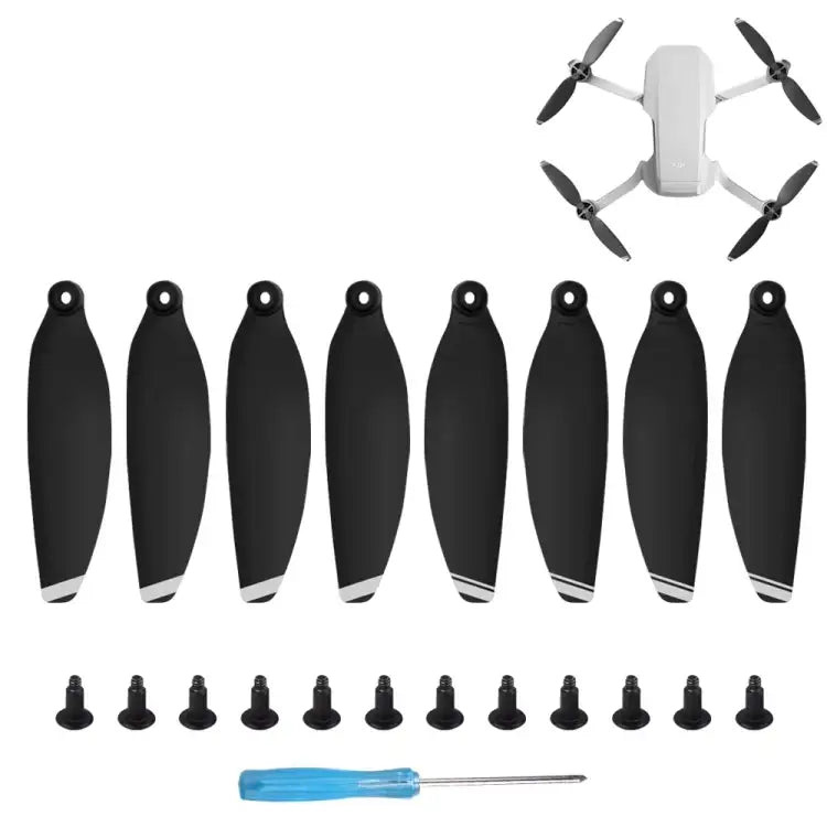 Propeller till DJI Mavic Mini - ersätter 4726F - Kit 4-Pack - Svart/Silver - Action King