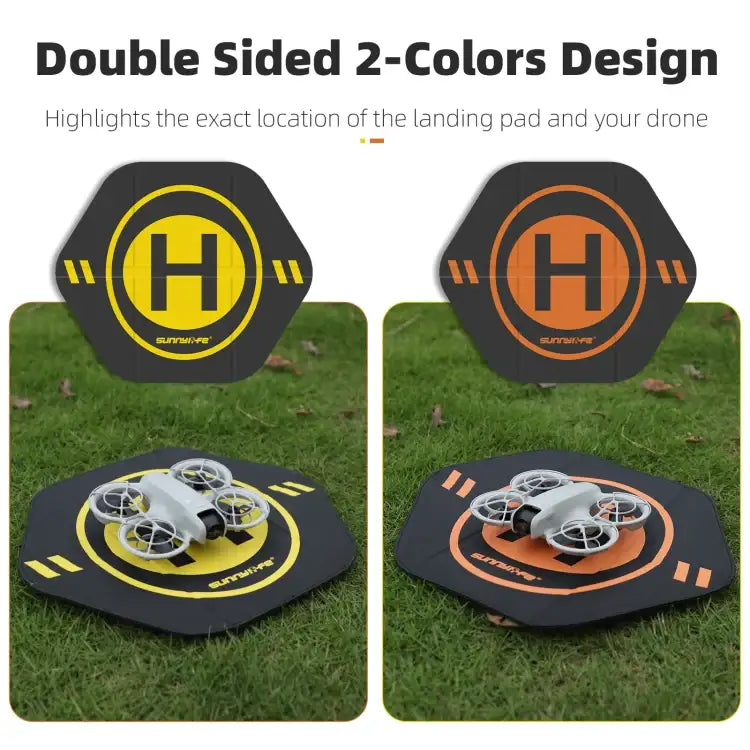 Sunnylife Drone Landing Pad 35cm Fast-Fold Double-Sided Leather Waterproof Helipad for DJI Neo / Avata 2 / Mini 4 Pro - Action King
