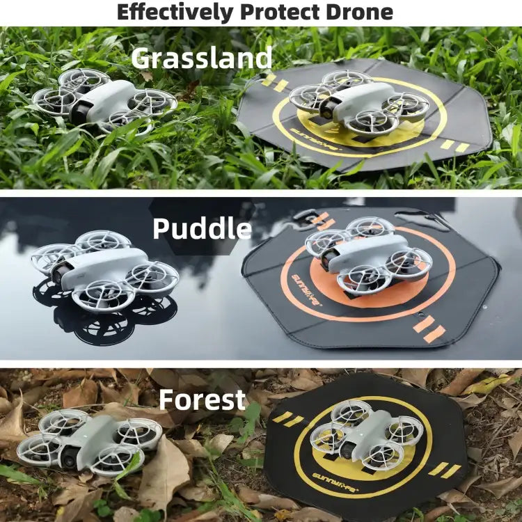 Sunnylife Drone Landing Pad 35cm Fast-Fold Double-Sided Leather Waterproof Helipad for DJI Neo / Avata 2 / Mini 4 Pro - Action King