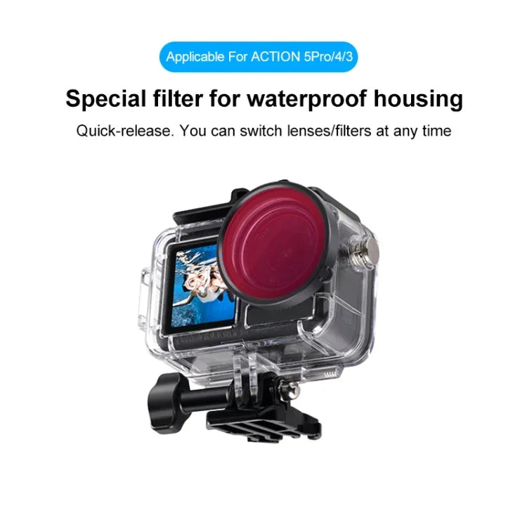 For DJI Osmo Action 5 Pro Housing Diving Color Lens Filter - Action King