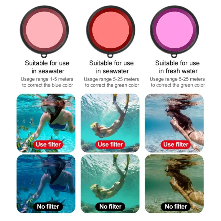 For DJI Osmo Action 5 Pro Housing Diving Color Lens Filter - Action King