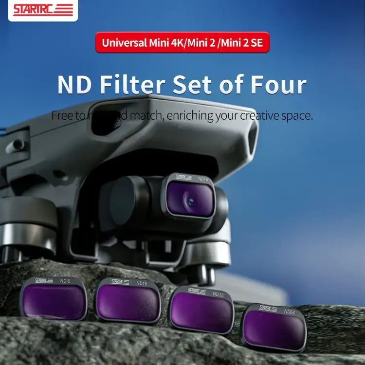 For DJI Mini 4K / Mini 2 SE / Mini 2 STARTRC 4 in 1 ND8 ND16 ND32 ND64 Lens Filter - Action King