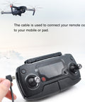 STARTRC 30cm Micro USB to Micro USB Converting Connector Data Cable for DJI Mavic Mini / Air, Shark Remote Controller - Action King