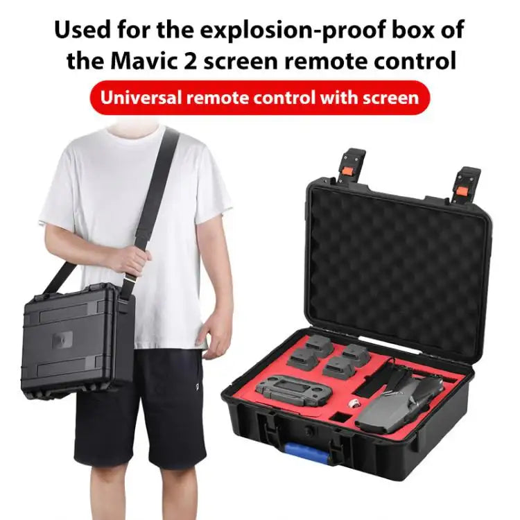 For DJI Mavic 2 BRDRC Crossbody Safety Carrying Storage Bag Waterproof Explosion-proof Box - Action King