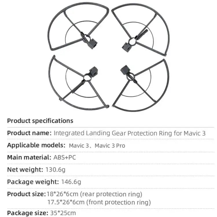 For DJI Mavic 3 / 3 Pro BRDRC Drone Propeller Protective Guard Anti-collision Ring - Action King