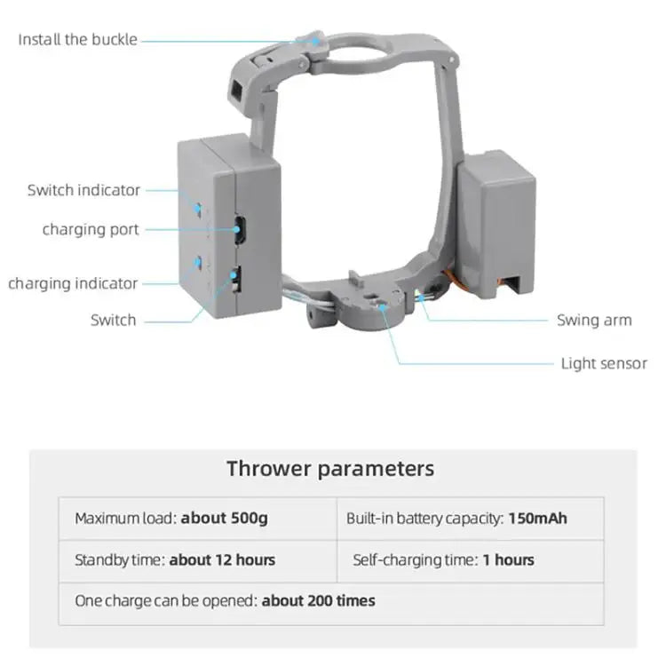 For DJI Mavic Air 2 / Air 2S Air-Dropping System Thrower Parabolic - Action King