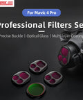 For DJI Mavic 4 Pro STARTRC 4 in 1 CPL ND8 ND32 ND64 Lens Filter Kit - Action King