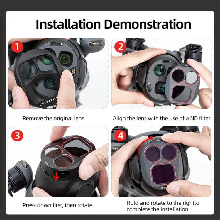 For DJI Mavic 4 Pro STARTRC 4 in 1 ND8 ND16 ND32 ND64 Lens Filter Kit - Action King