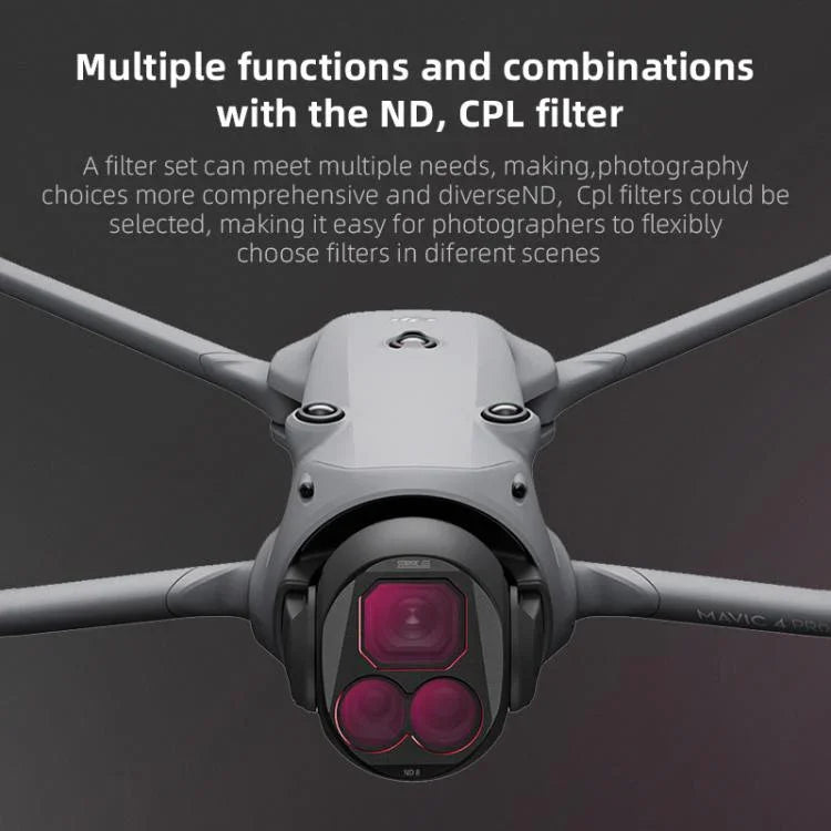 For DJI Mavic 4 Pro STARTRC 4 in 1 ND8 ND16 ND32 ND64 Lens Filter Kit - Action King