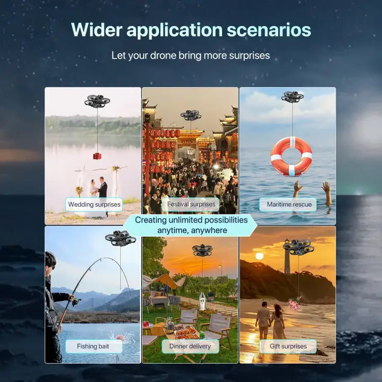 For DJI Avata 2 STARTRC Air-Dropping System Thrower Parabolic - Action King