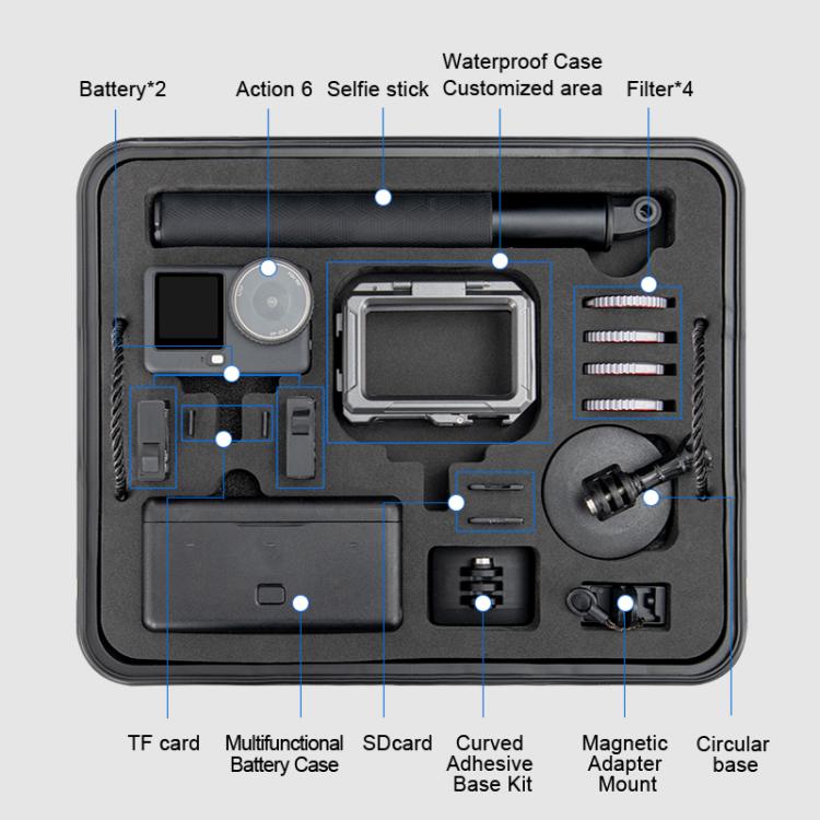DJI Osmo Action 6 – STARTRC Vattentät EVA/ABS Förvaringsväska med Dubbla Lager