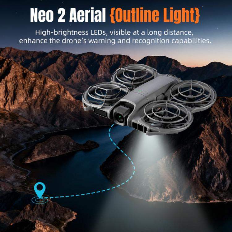 DJI Neo 2 STARTRC LED Light: Förhöjt landningsställ med belysning för säker start/landning i mörker.