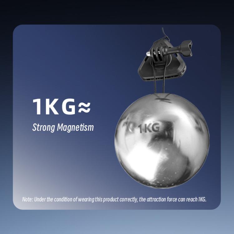 Magnetfäste action strap halsrem för actionkamera ger stabil filmning.