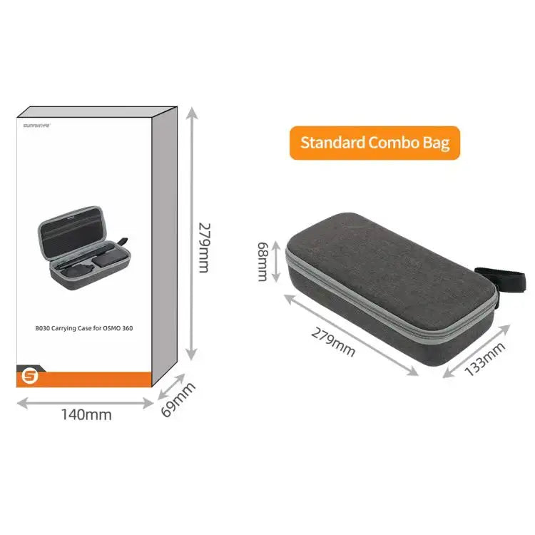 For DJI Osmo 360 Sunnylife Standard Travel Hard Storage Box Expansion Handbag - Action King