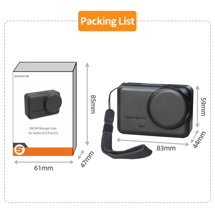 Portabelt skyddsfodral från Sunnylife för DJI Osmo, skyddar mot stötar och repor.