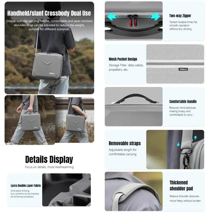 For DJI Mavic 4 Pro / RC Pro 2 STARTRC Shoulder PU Storage Bag Handbag - Action King