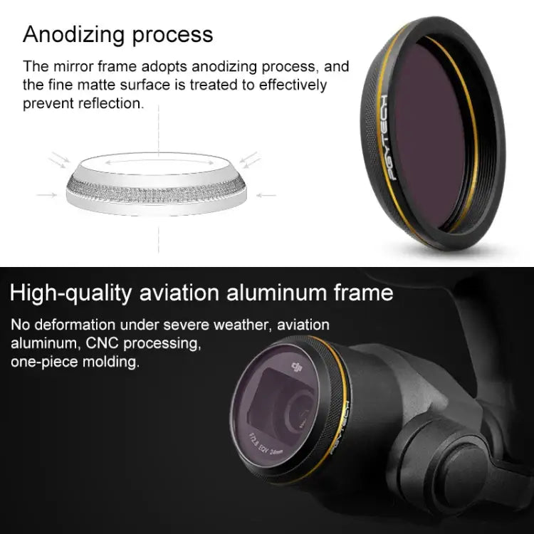 PGYTECH X4S-MRC CPL Gold-edge Lens Filter for DJI Inspire 2 / X4S Gimbal Camera Drone Accessories - Action King