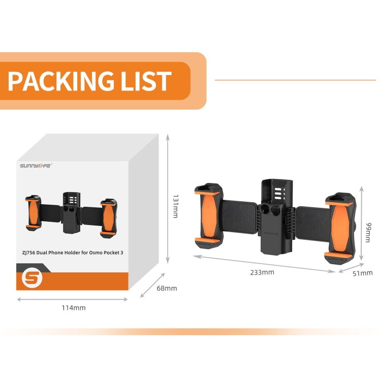 DJI Osmo Pocket 3 Hållare med Dubbel Telefonklämma