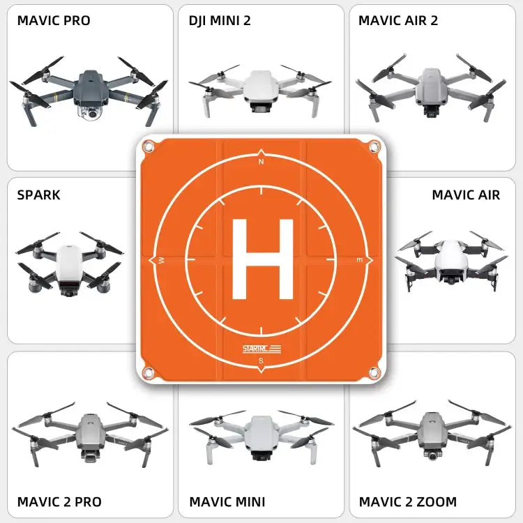 STARTRC 1109143 50cm Portable Drone Universal Foldable Square Parking Apron Landing Pad for DJI FPV / mini 2 / Air 2 - Action King