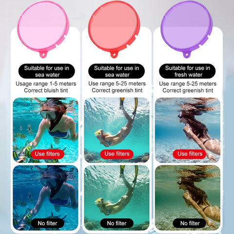 Housing Diving Color Lens Filter - Action King