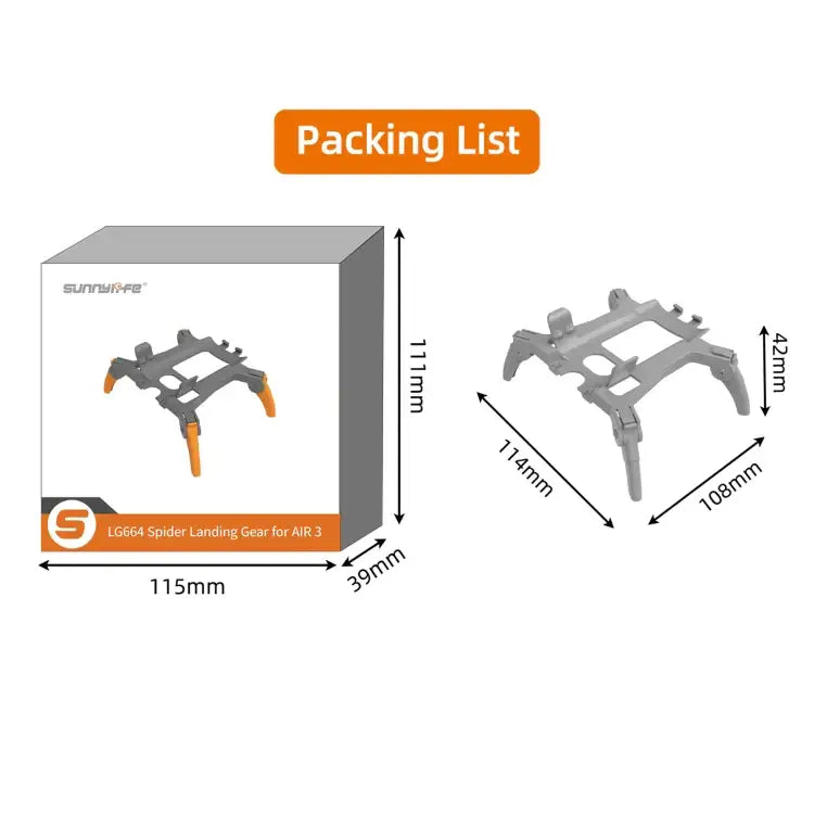 Sunnylife LG664 fällbart landningsställ för drönare, skyddar mot skador och dämpar landning.