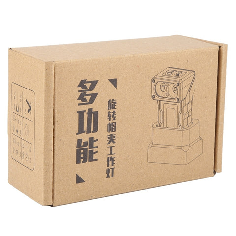 Multifunktionell roterande arbetslampa med sensor och magnetisk docka