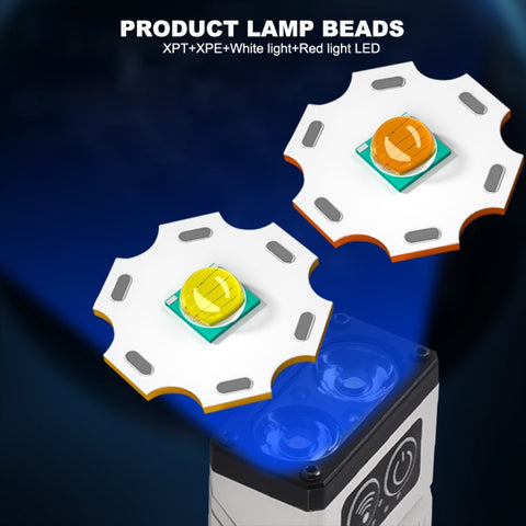 Multifunktionell roterande arbetslampa med sensor och magnetisk docka