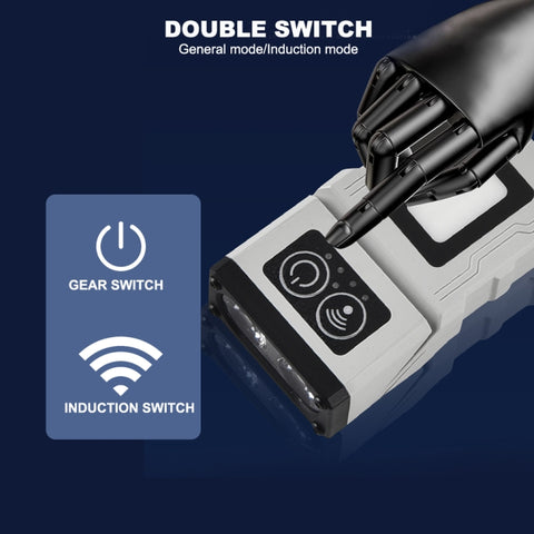 Multifunktionell roterande arbetslampa med sensor och magnetisk docka