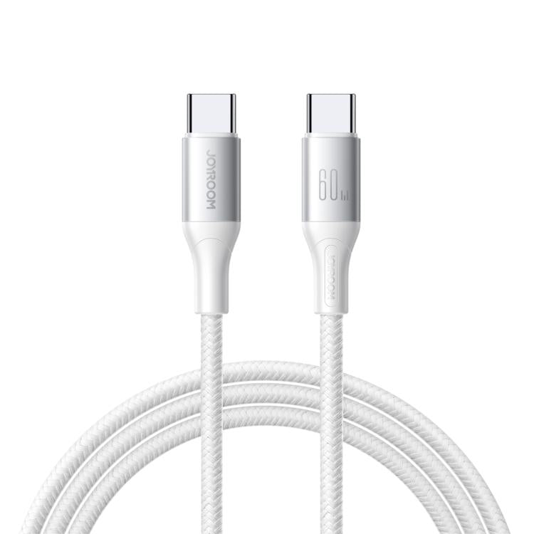 JOYROOM USB-C Laddkabel (60W) för snabbladdning, flätad nylon, grå.