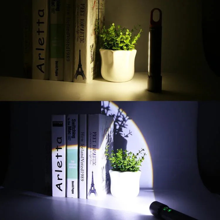 Kraftfull laserdriven ficklampa med COB-ljus – 1550 lm och 1000 m räckvidd