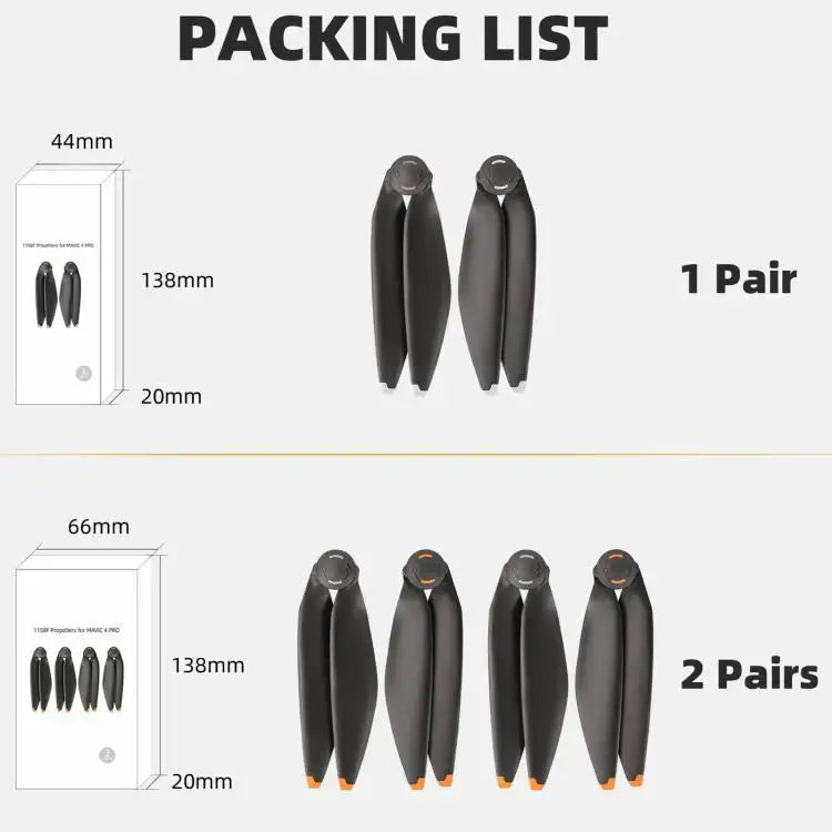 Sunnylife snabbfäste propellrar för Mavic 4 Pro i vit plast.