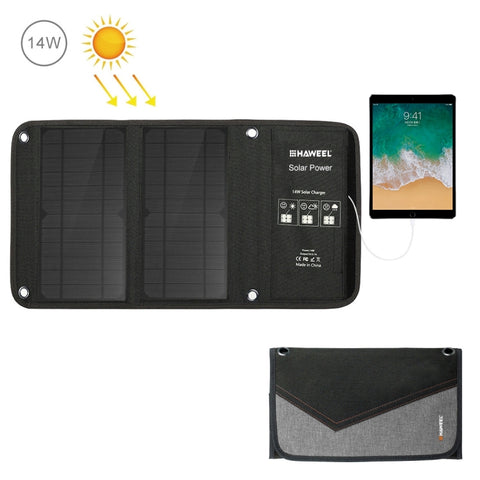 HAWEEL 14W Vikbar Solpanel