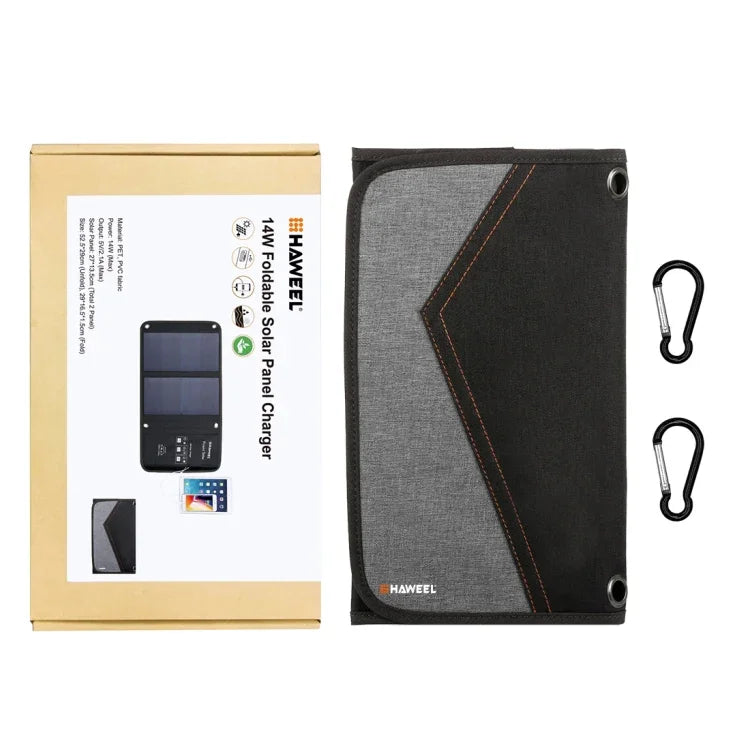 Portabel Solpanel 14 W – Vikbar, Lätt och Effektiv Laddning för Outdoor & Resor