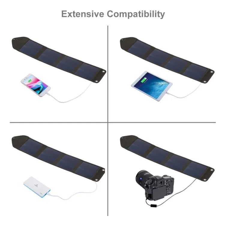 Portabel Solpanel 14W – Vikbar, Lätt & Effektiv Laddning med USB