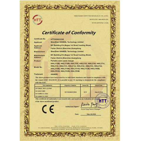 HAWEEL 42W Vikbar Solpanel med Dual USB