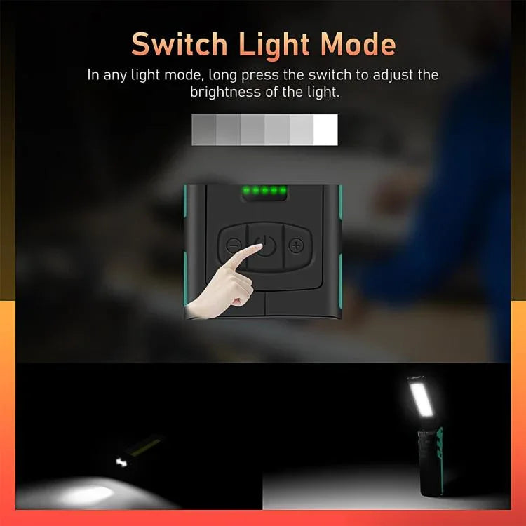 ES106 IP44 Vattentät COB Arbetslampa – USB-uppladdningbar